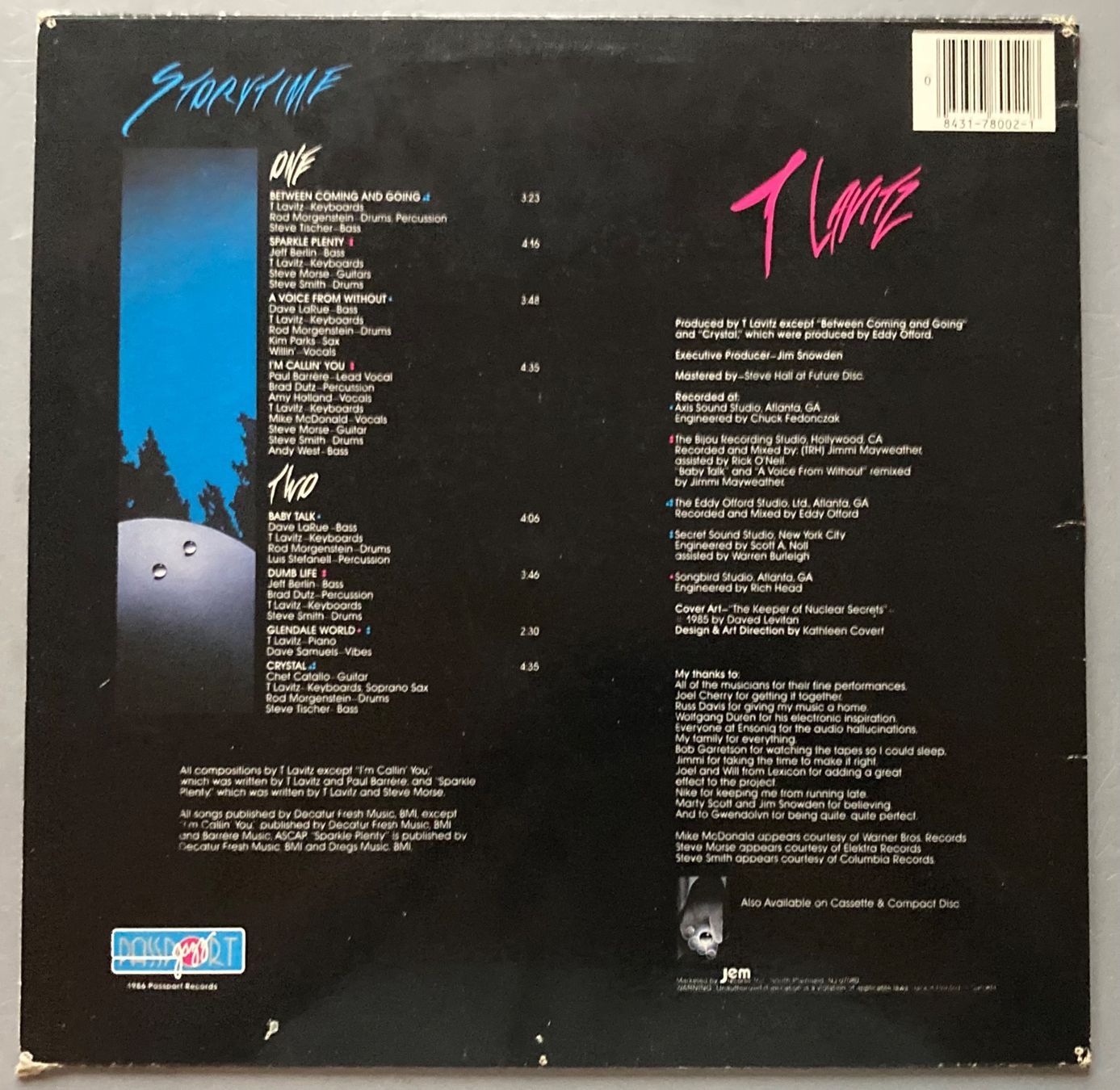 Vinyles: T LAVITZ - STORYTIME – D'occasion à Poliez-Pittet par Newtown-Records 1
