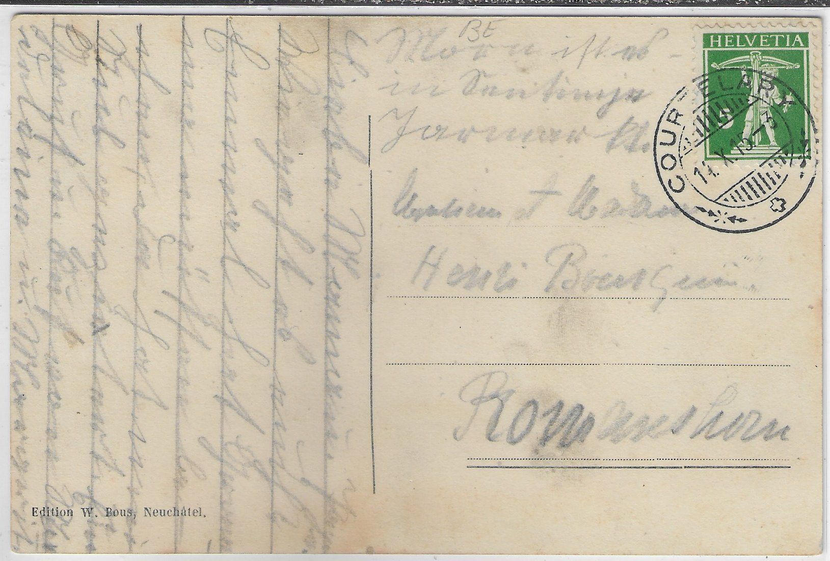 Cartoline postali: Courtelary - Le College - animee – Usato da Ettingen venduto da Kartenplanet 1