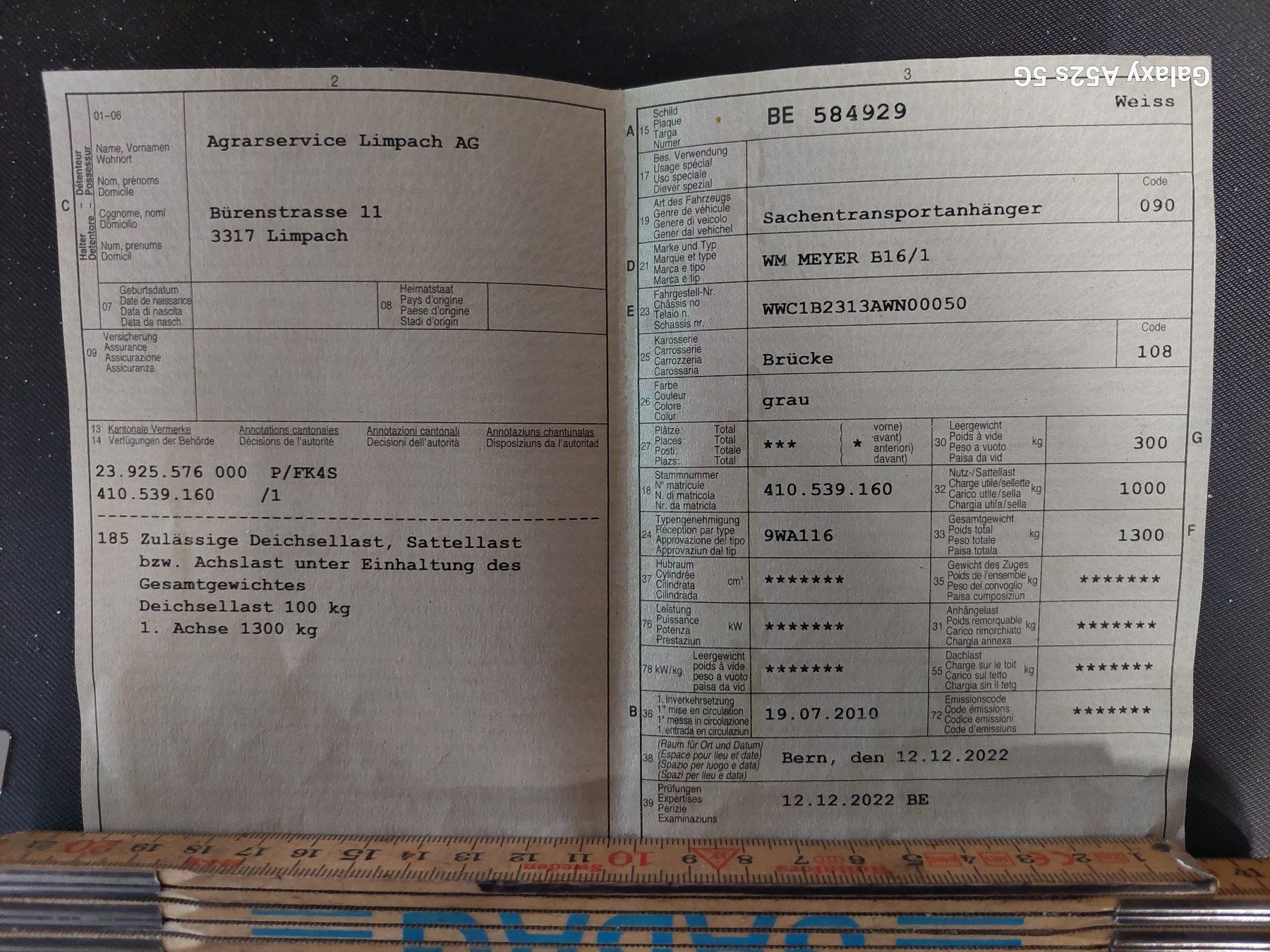 Wm Meyer Rimorchi: Autoanhänger – Usato da Limpach venduto da drescher01 4