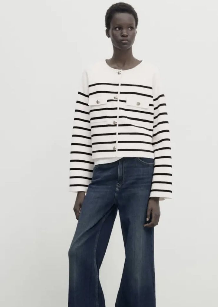 Massimo Dutti Giacche: Massimo Dutti Strickjack gestreift weiss S – Usato da Zug venduto da sschnide92 1