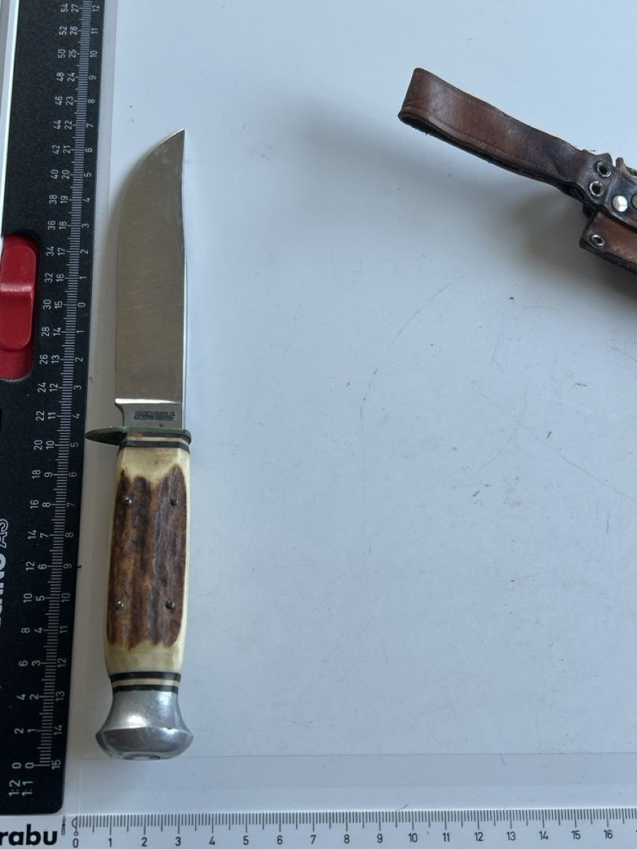 Solingen Zubehör: Jagdmesser mit Hirschhornschale und Scheide(S29) – Gebraucht aus Neuenhof von SchnaeppliAllerlei 4