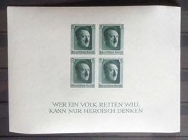 1937: 1. Nationale Briefmarkenausstellung, Block **/*