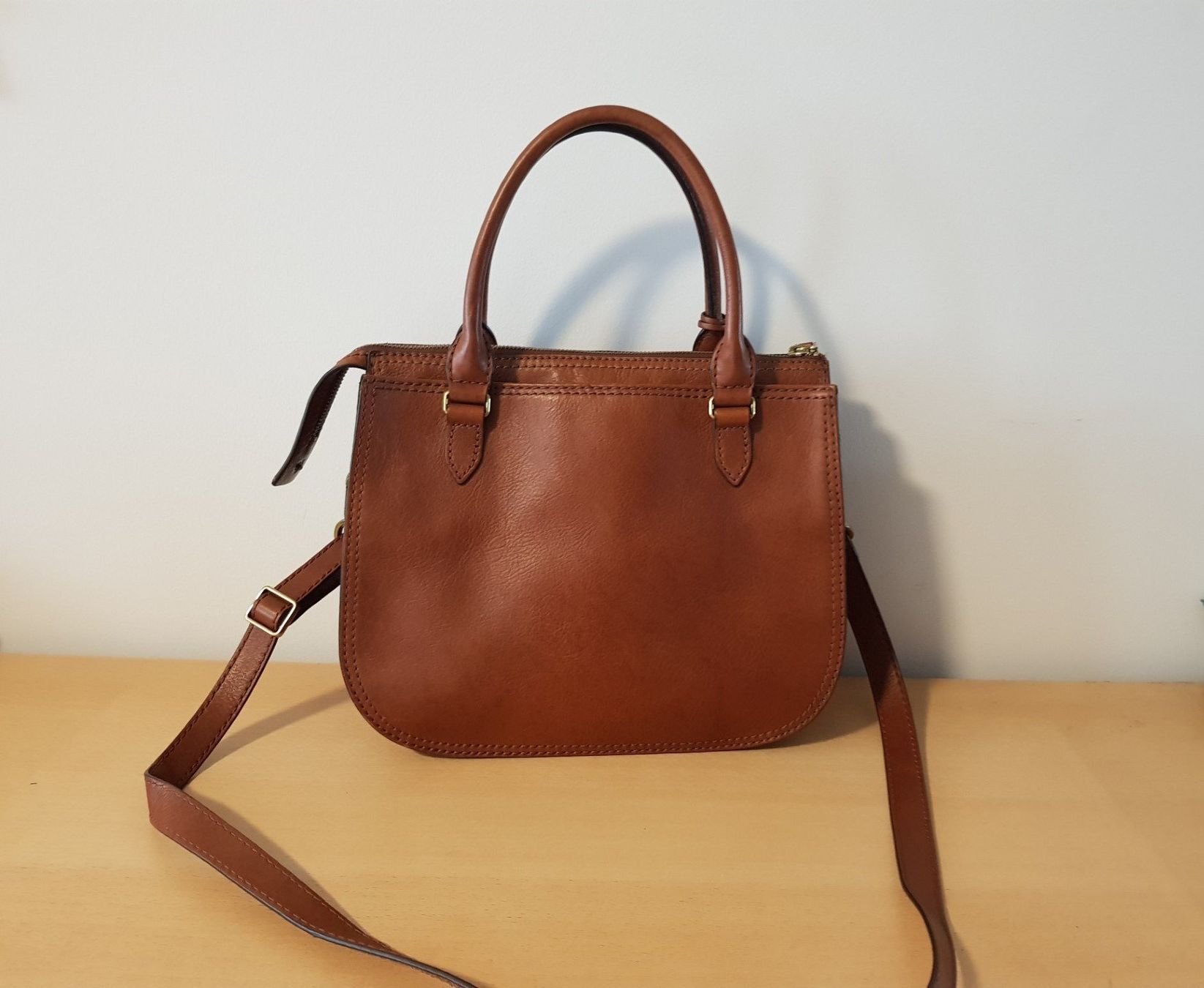 Fossil Borse da donna: Fossil Leder Handtasche braun – Usato da Basel venduto da Birs868 2