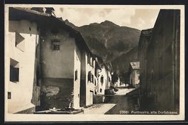 AK Pontresina, Alte Dorfstrasse, 1929