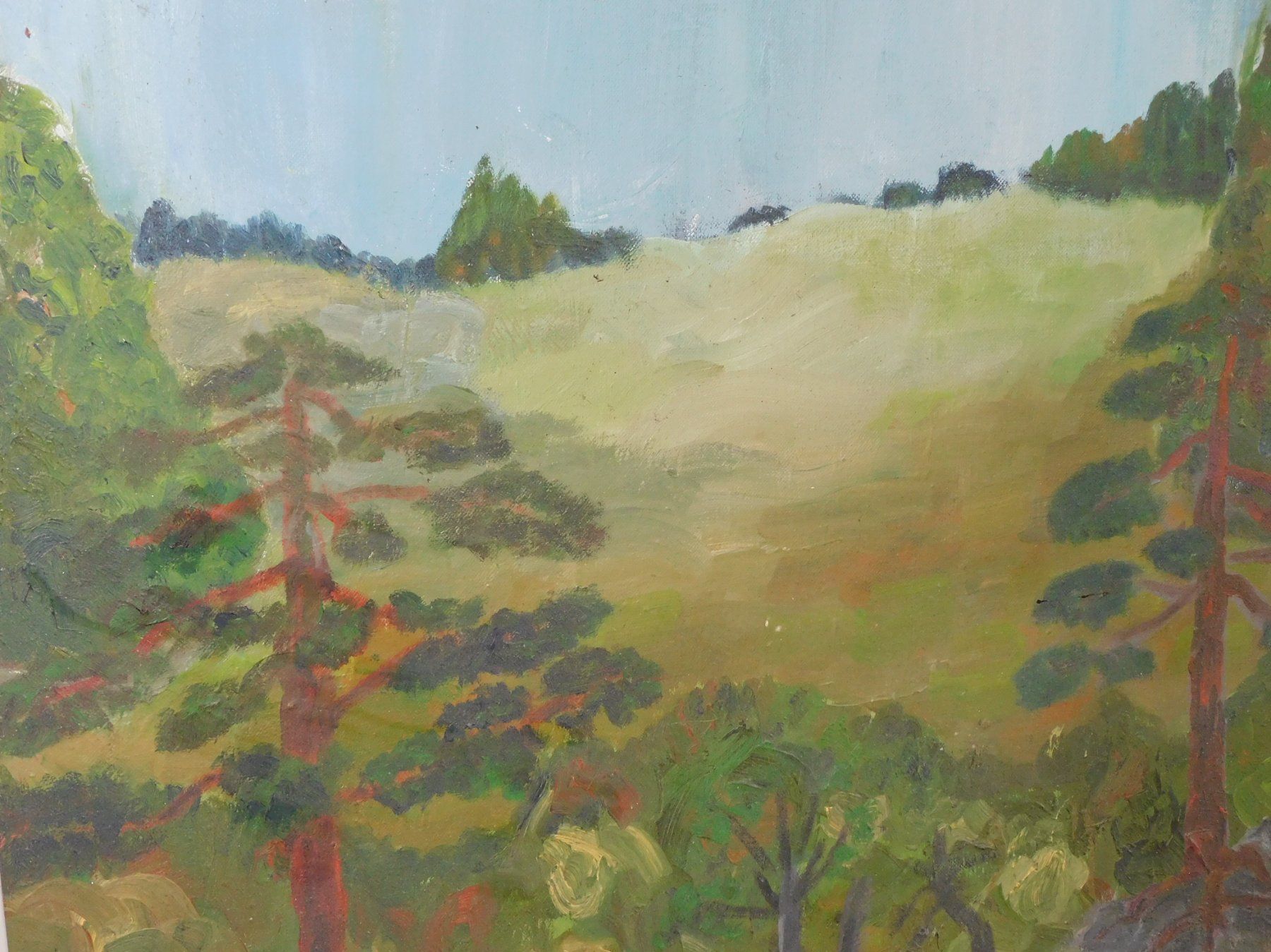 Tableaux: Kunst Ölgemälde Landschaft Gemälde datiert mit Monogram – D'occasion à Sursee par 76 7