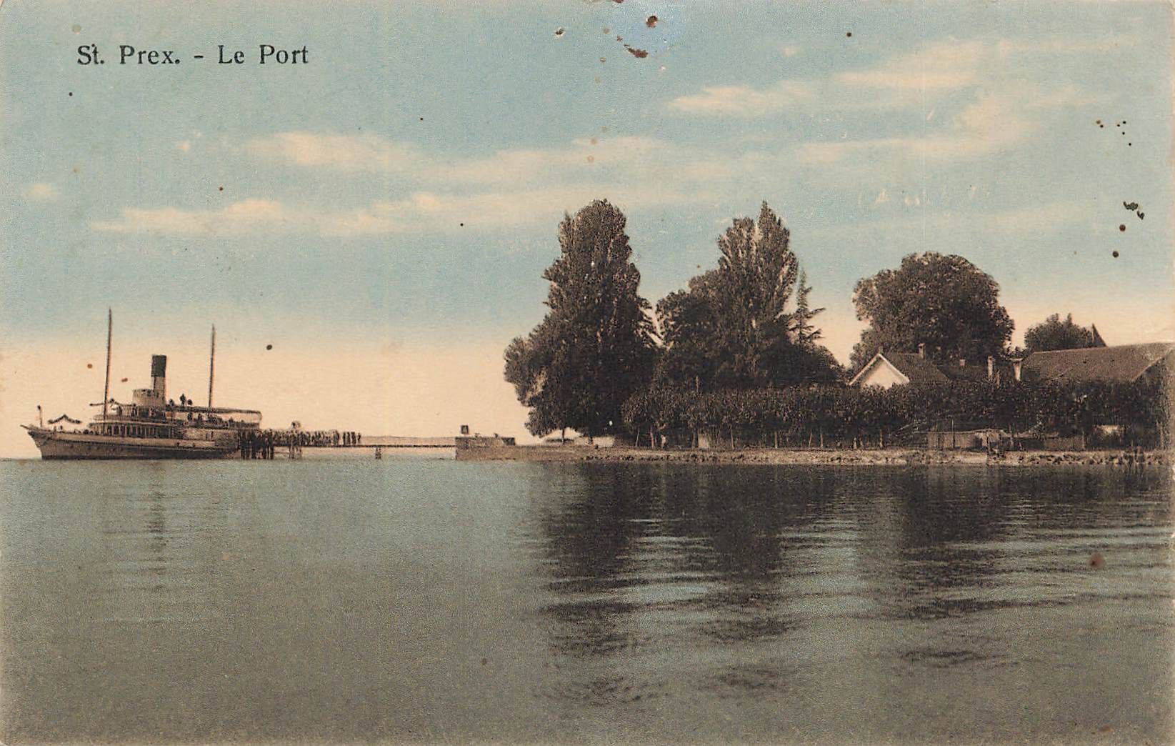 Cartoline postali: St. Prex le port battello schiff boot – Usato da Biasca venduto da Blenio71