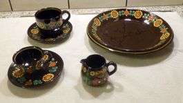Keramik, Röstiplatte, Kaffee- Espressotasse, Rahmkrüglein