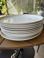 Teller Set Keramik beige und grün 16teilig guter Zustand