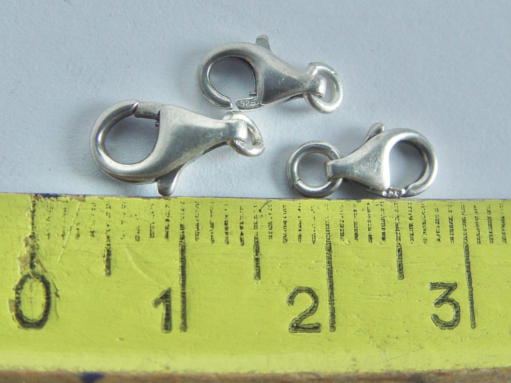 Perlen (unechte): 3 Karabiner Verschlüsse aus Silber – Gebraucht aus Henggart von gernli 2