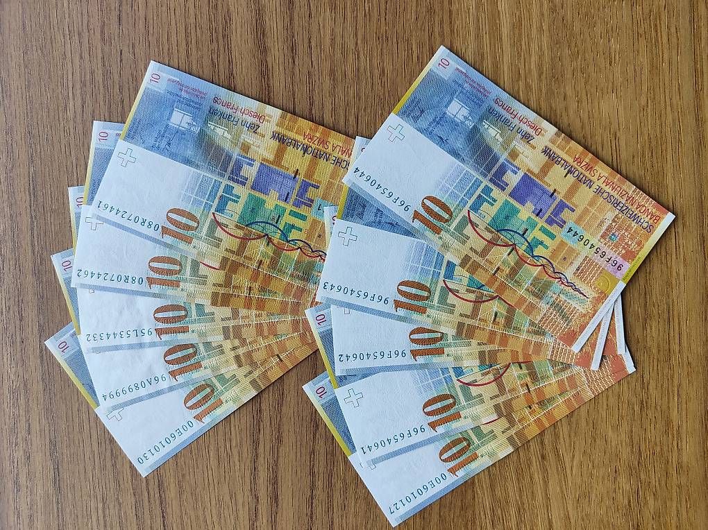 Banconote: Banknoten 10 Franken, 1995 - 2008 – Usato da Oberwangen TG venduto da danbit88 3