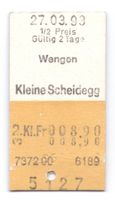 Billette Wengen - Kleine Scheidegg WAB