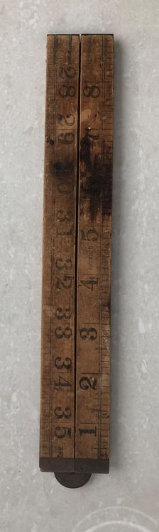 Misurare: Antiker Zollstock / Gliedermassstab Holz  Rarität – Usato da Bülach venduto da rol_2mmy