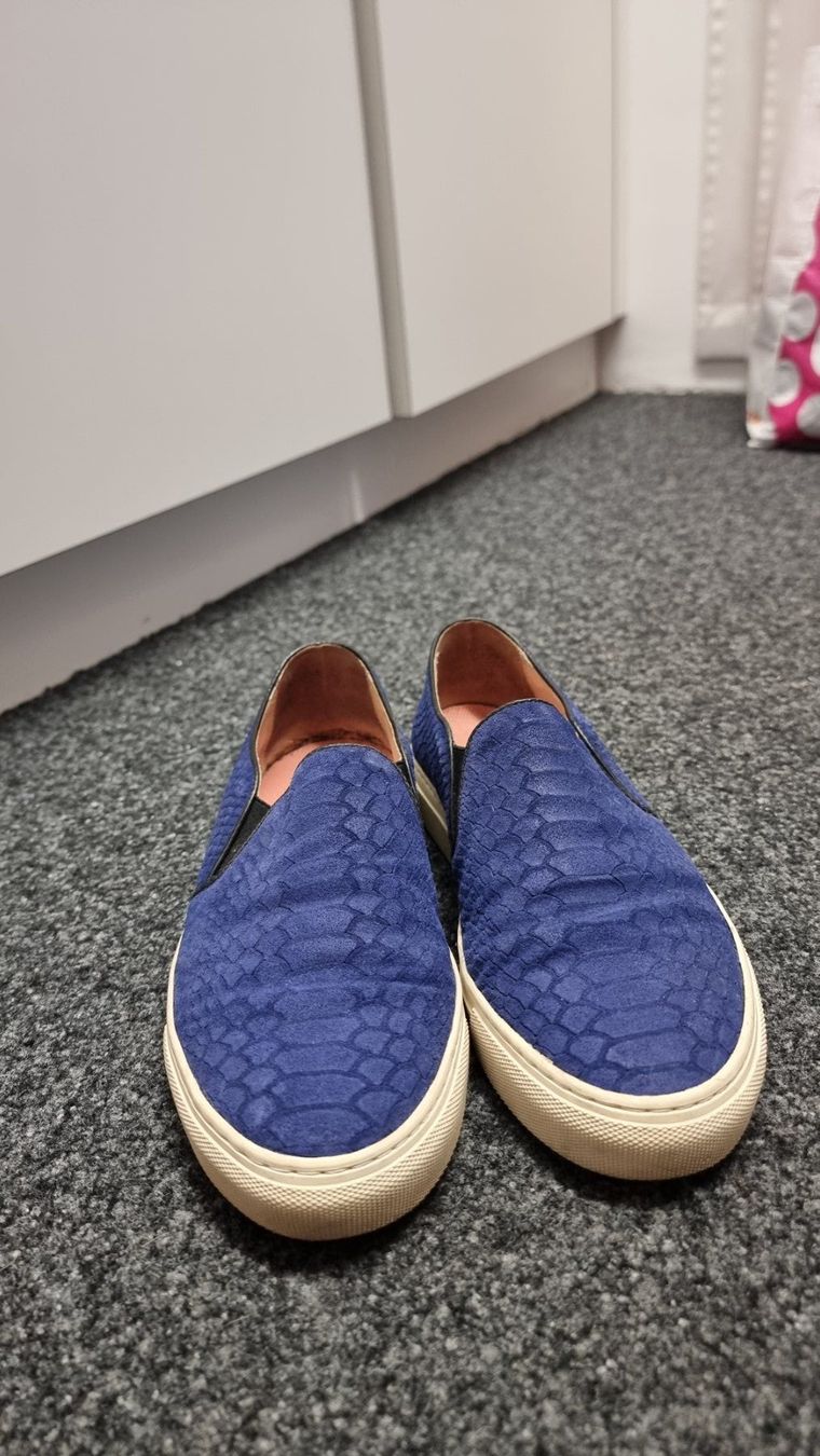 Navyboot Scarpe da donna: Navyboot Slip-on, Leder, Ultramarinblau, Gr. 40 – Usato da Basel venduto da abalou98_secondhand 2