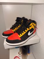 Nike Air Jordan 1 Mid rot gelb grösse 44