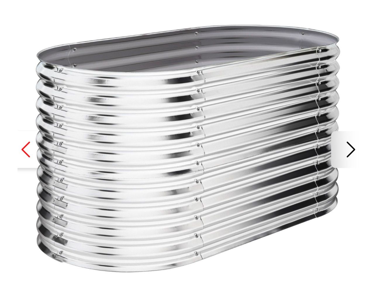Blumentöpfe: Metall Hochbeet Cornwall Silber oval 161x82x82cm – Neu und originalverpackt aus Amriswil von JaJa-Express 1
