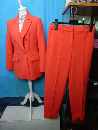 MARCCAIN ANZUG NEUWERTIG HOSE BLAZER N2 GR 36 MISCHGEWEBE