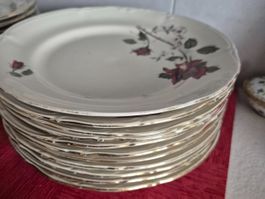 11 assiettes porcelaine Tulowice Pologne ancienne