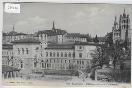 Lausanne - L'Universite et la Cathedrale