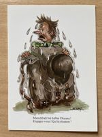 Lustige Postkarte "Marschhalt" Naef Cartoon Militär Schweiz