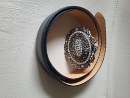 Damen Gürtel mit Strass-Schnalle, neuwertig,