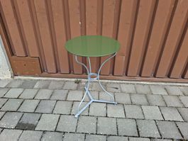 Gartentisch rund, olivgrün, Metall, 50cm DM