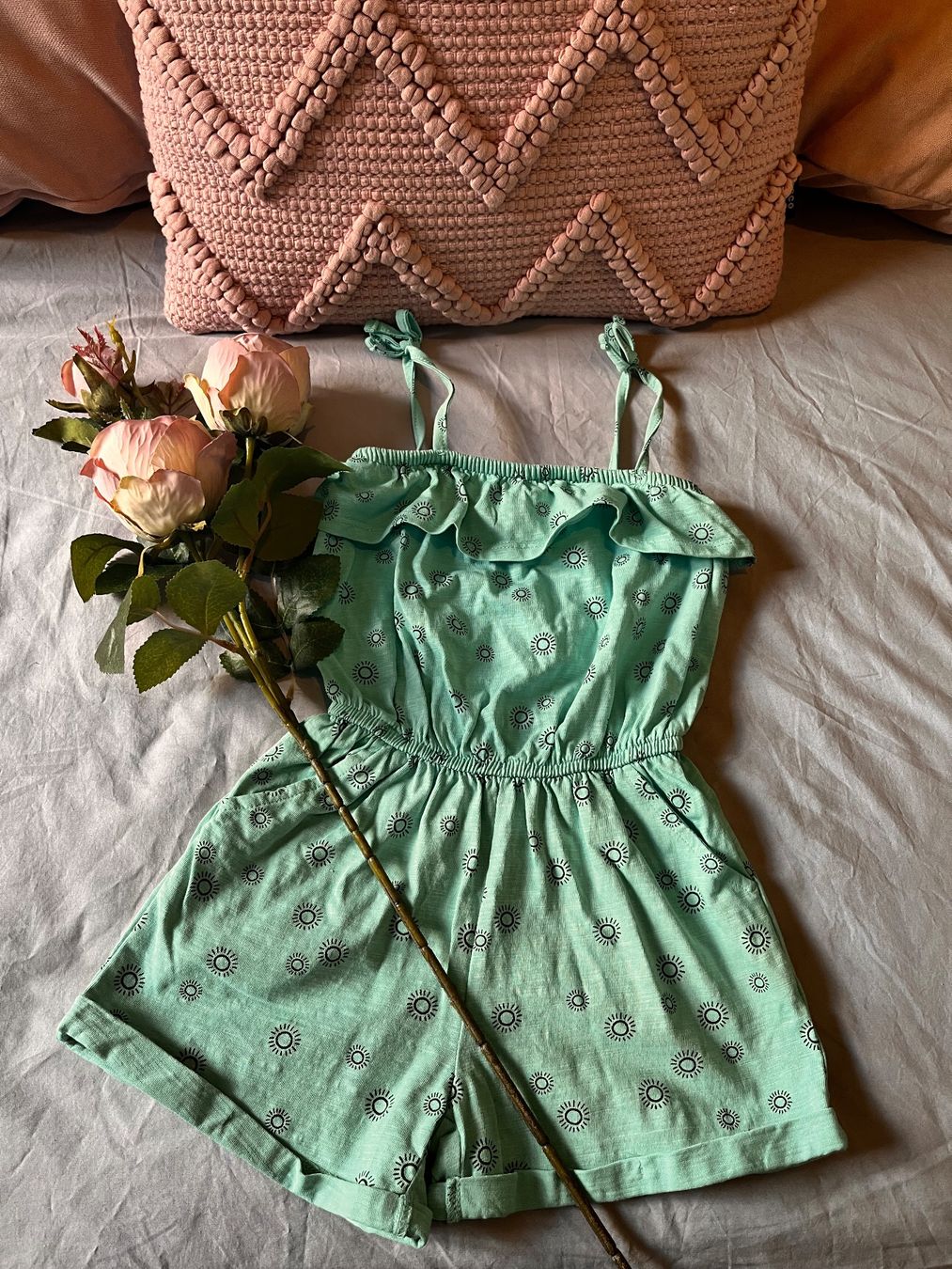Manor Jumpsuits: Adorable green shorts combi size 104cm – Neu (gemäss Beschreibung) aus Genève von dmt_y25y