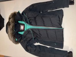 Veste de ski Roxy noire taille M fourrure capuche état neuf