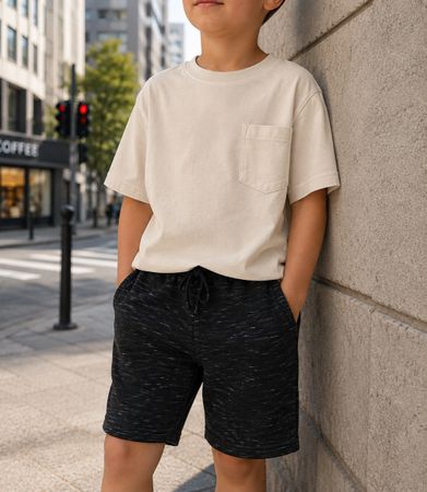 SHORT NOIR À CORDON