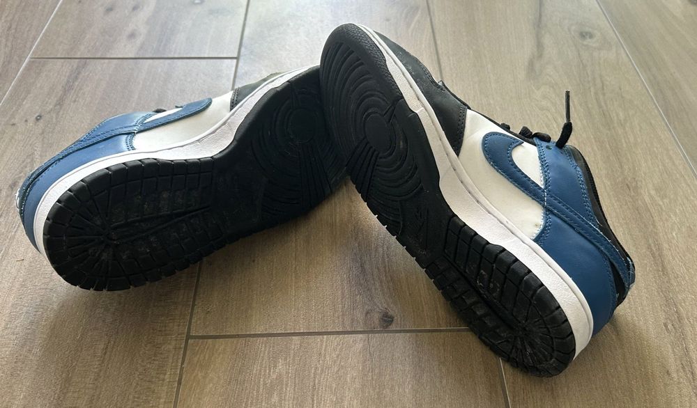 Nike Herrenschuhe: NIKE DUNK Sneaker, blau/schwarz/weiss, Gr. 38,5, neuwertig – Neu (gemäss Beschreibung) aus Laufen von Gwitterchischte 3