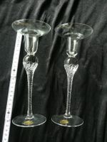 Glas 2 x Bohemia Tschechoslowakei filigran für Kerze Blumen