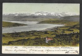 Uetliberg Blick auf Zürichsee und Glarneralpen