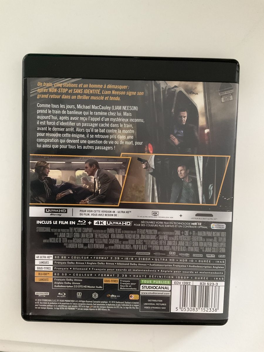 Tutti i DVDs: Liam Neeson - The Passenger - Blu-Ray 4K - Thriller! – Usato da Veyrier venduto da Deniro2 1