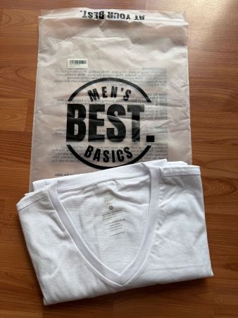 T-Shirt weiss "Men's Best Basic" 3 Stück