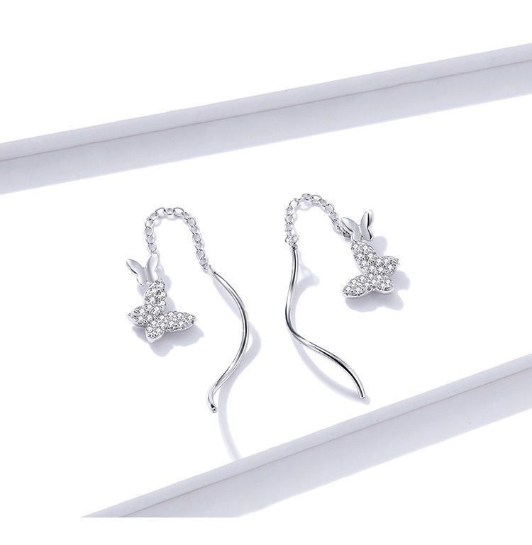 Orecchini pendenti & Orecchini a lobo: silber schmetterling ohrstecker – Nuovo e nell'imballaggio originale da St. Gallen venduto da yatoot26 3