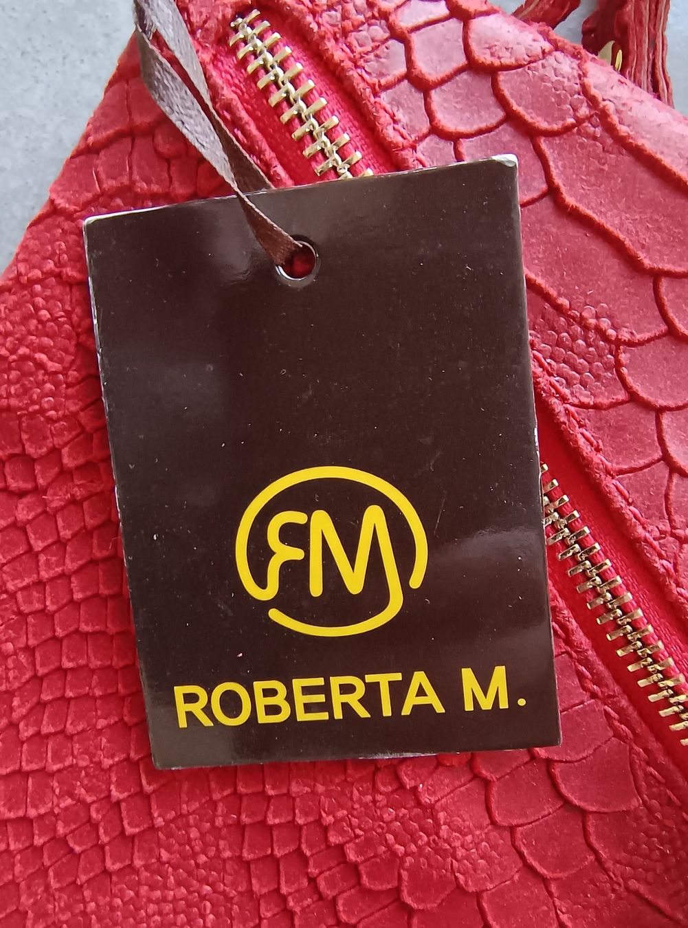 Borse da donna: Sac pochette cuir rouge python Roberta M. - neuf étiqueté – Nuovo e nell'imballaggio originale da Genève venduto da Brachiopode 6