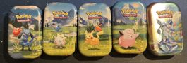 Pokémon, lot de 5 mini tin vides