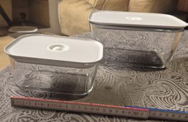 Frischhaltedosen Set Glas mit Deckel 2 Stück. Neu