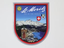 Aufkleber St. Moritz Top of the World Sticker Autokleber