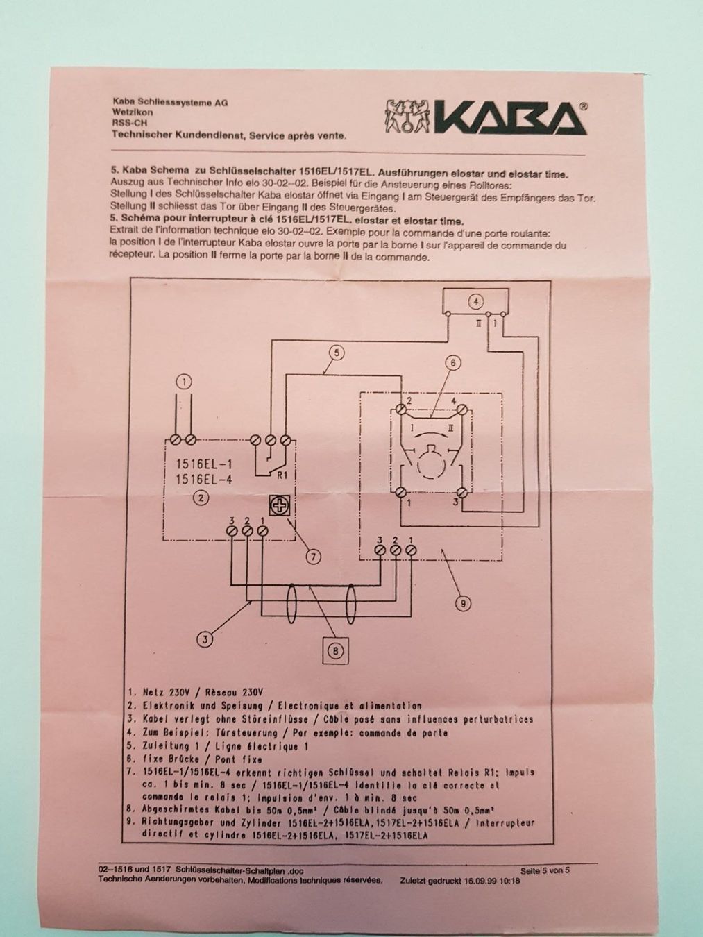 Componenti elettronici: KABA elostar Time 1516EL-4 Steuergerät – Usato da Steg im Tösstal venduto da LARO14 1