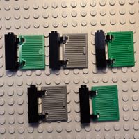 Lego 5x System Tür Zarge1x1x3 schwarz mit Fensterladen