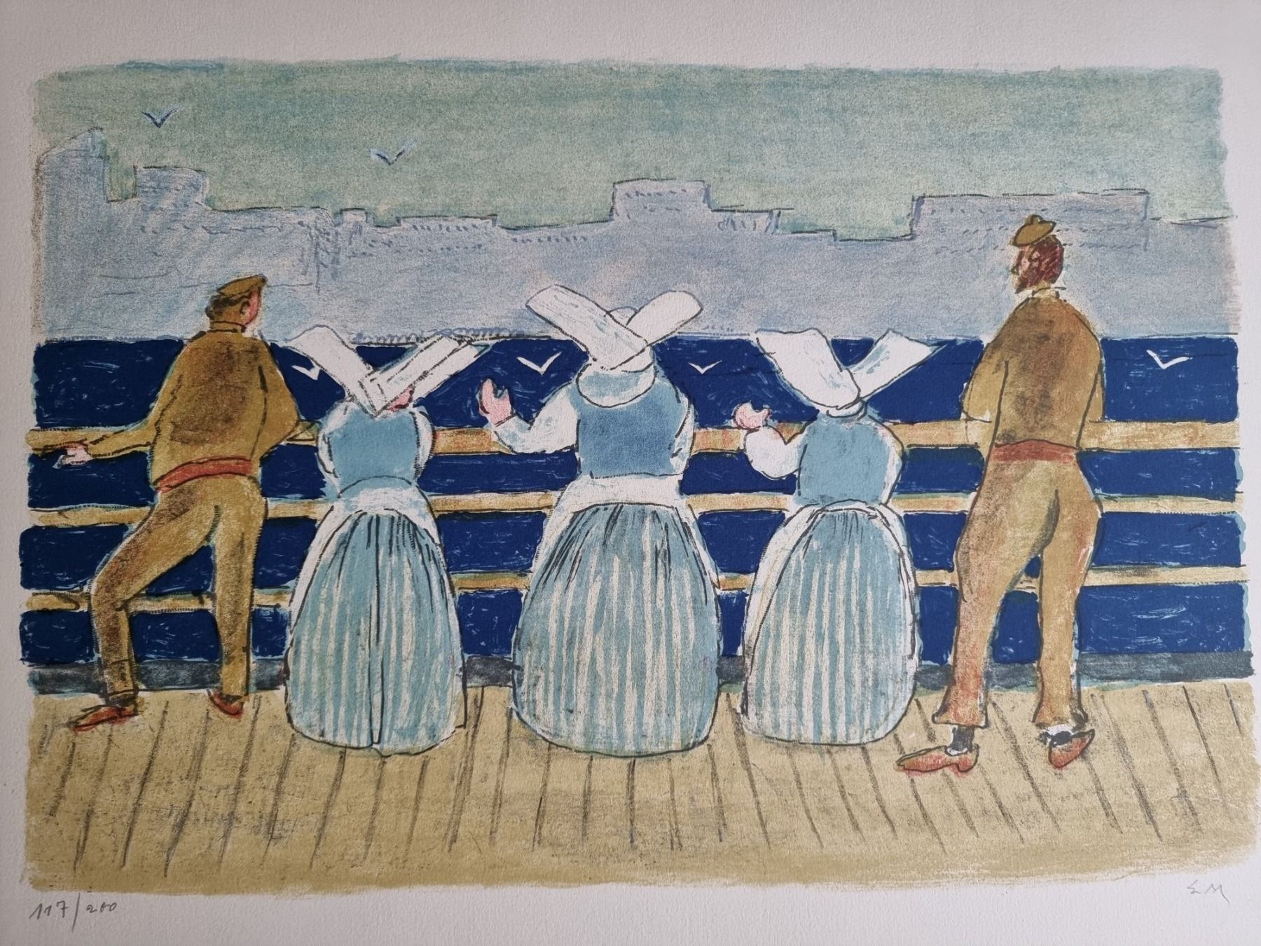 Grafica & Litografie: ERNST MORGENTHALER LITHOGRAPHIE SIGNIERT NUMMERIERT – Usato da Gersau venduto da grafik-kunst 1