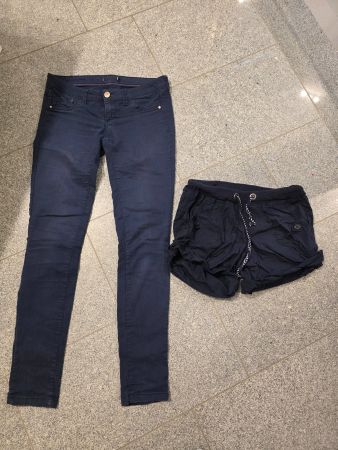 Stoffhosen 1x kurz, 1x lang in dunkelblau Größe 36 - 38