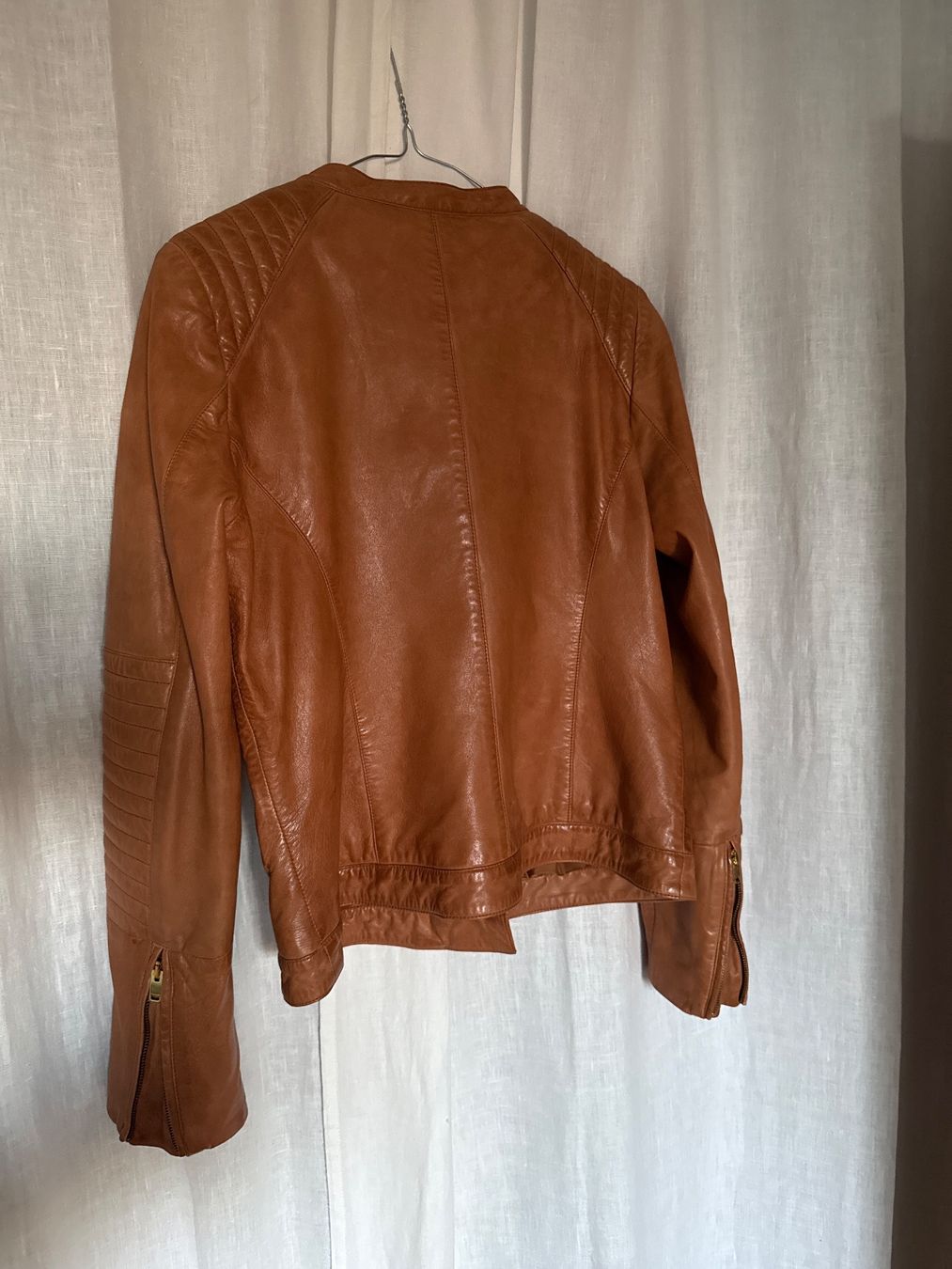 Giacche: Uterque Lederjacke - biker style - hellbraun - L – Usato da Bassersdorf venduto da DeBabsnhage 1