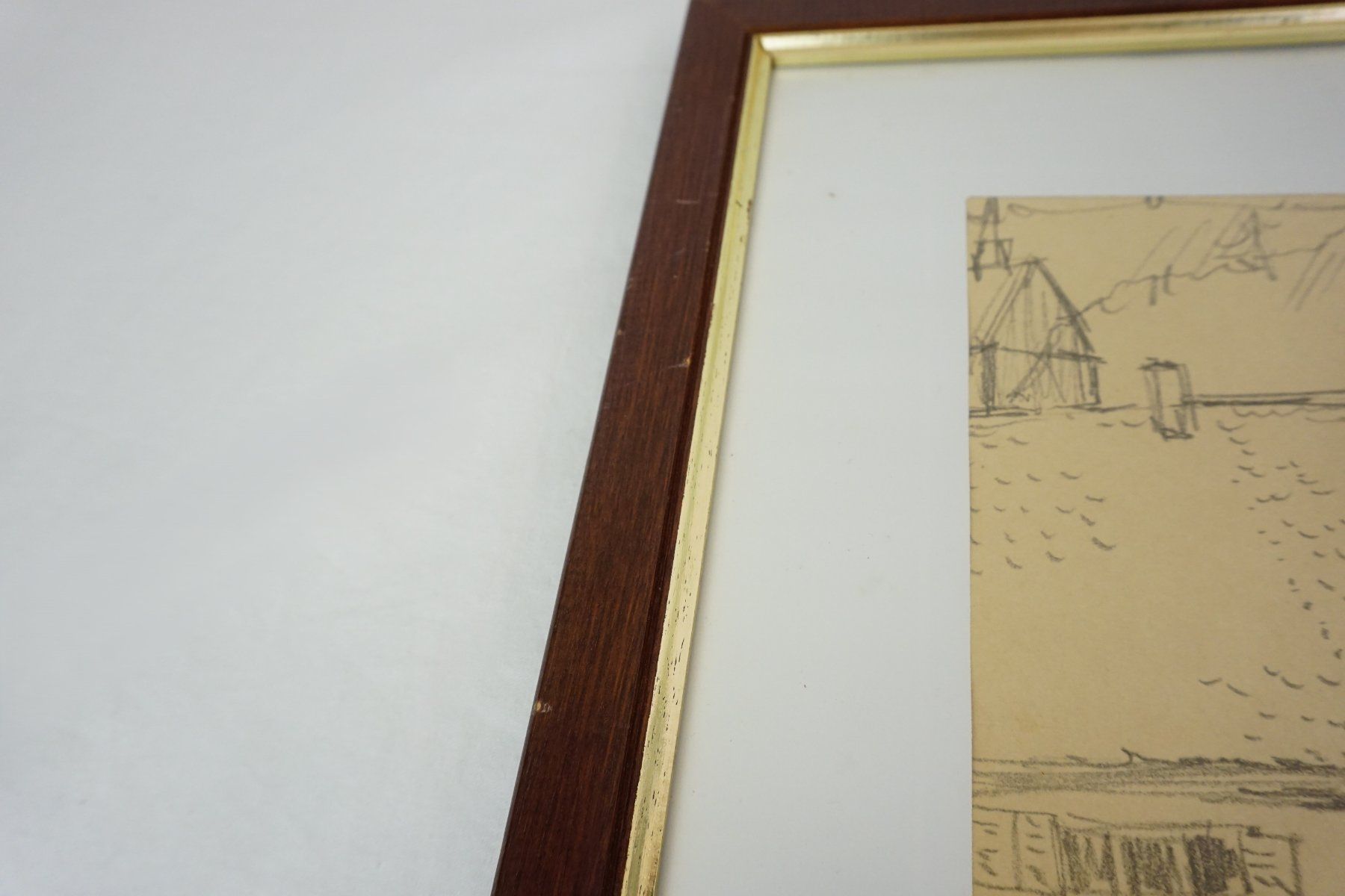 Tableaux: Bild - "Dorfeingang & Brücke"  ca. 44 x 54 cm – D'occasion à Pratteln par Restwert_Pratteln 3