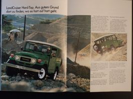 Prospekt Toyota Landcruiser 1983 Station Wagon und Hard Top