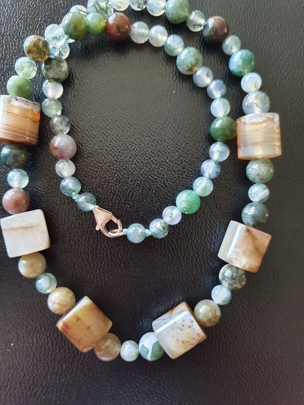 Catenine: Moss Agate und Indian Agate – Nuovo (secondo la descrizione) da Benglen venduto da Meercat3