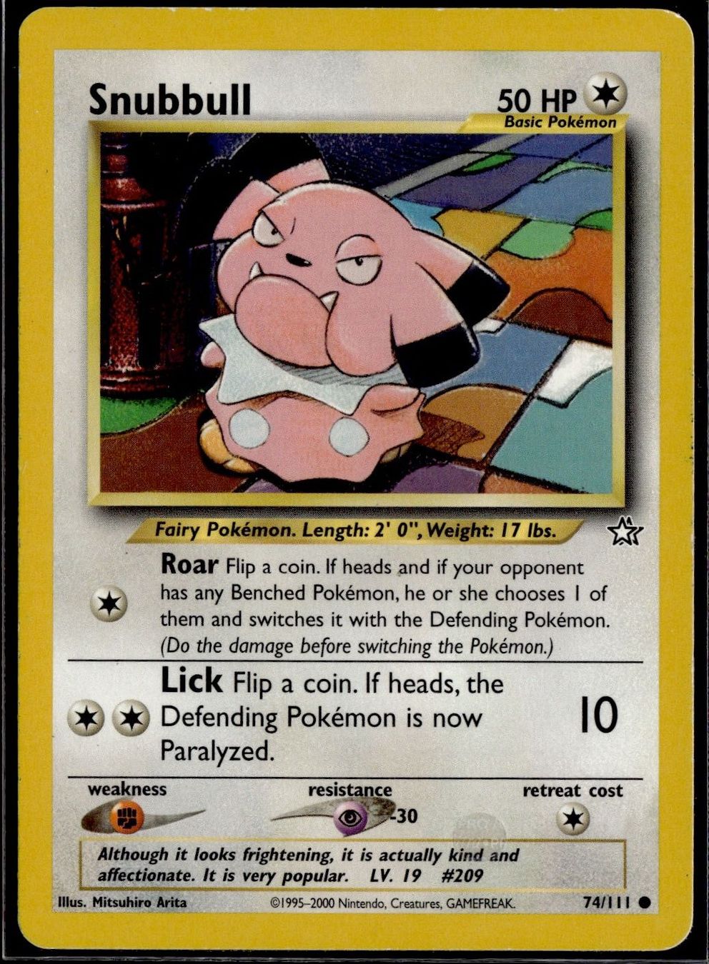 Pokémon Carte collezionabili: Snubbull 74/111 Neo Genesis – Usato da Zürich venduto da pokemon_cards