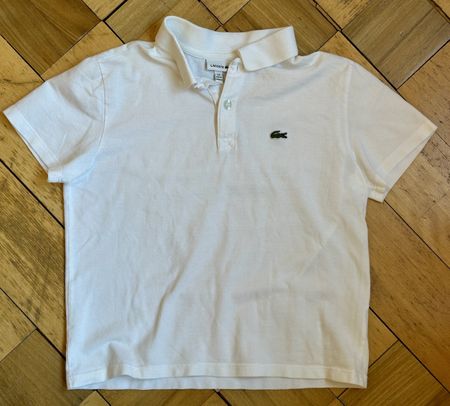 Lacoste Polo Shirt weiss Grösse 14/164 neuwertig