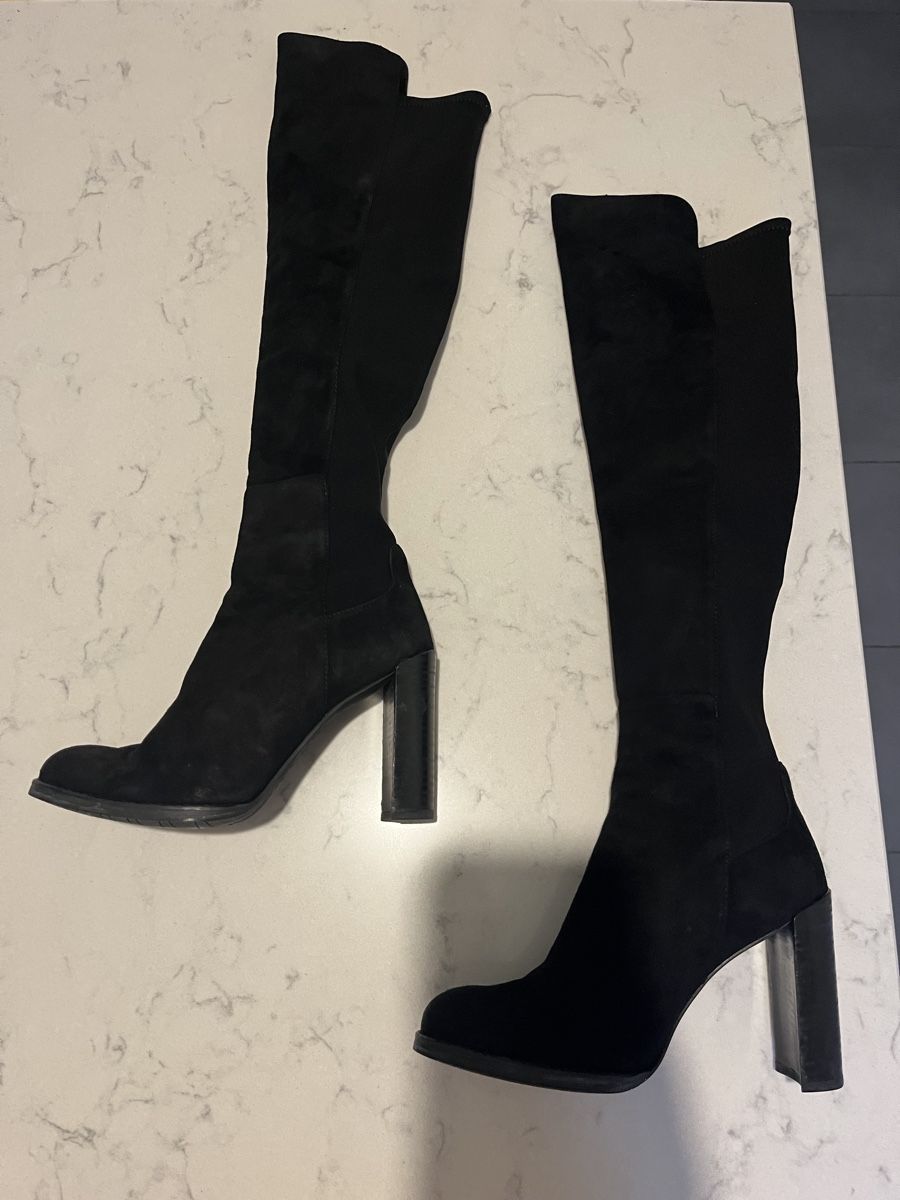 Stuart Weitzman Scarpe da donna: Stuart Weitzman Over-the-Knee Boots, Size 8.5 US, Black – Usato da Mies venduto da nic_yk5d 3