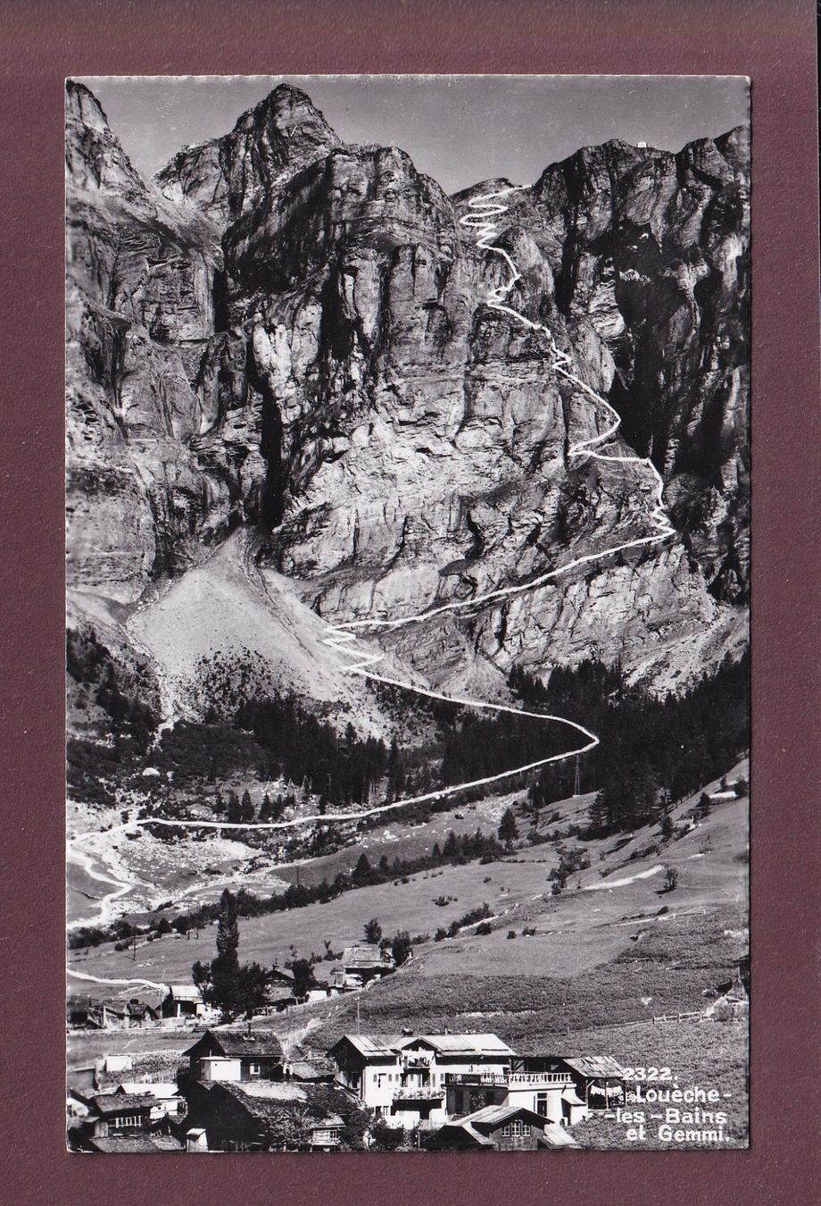 Cartoline postali: LOECHE-LES-BAINS - Gemmi – Usato da Pully venduto da nicecards